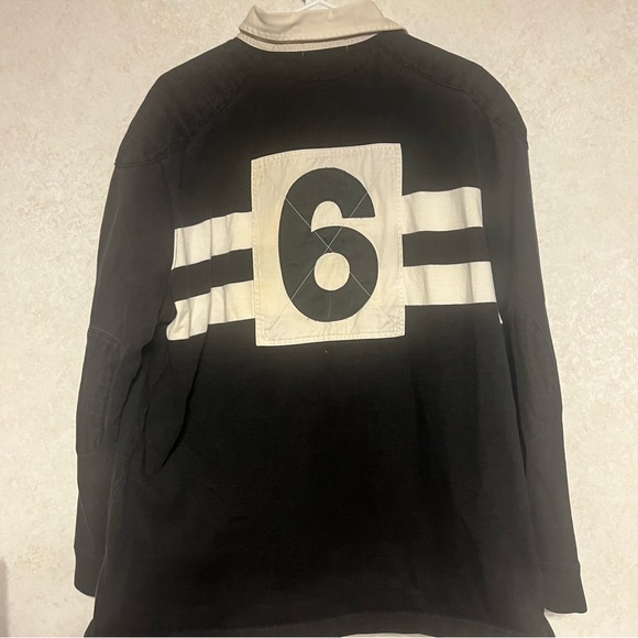 Ralph Lauren Polo Shirt in Black and Cream - Picture 2 of 6